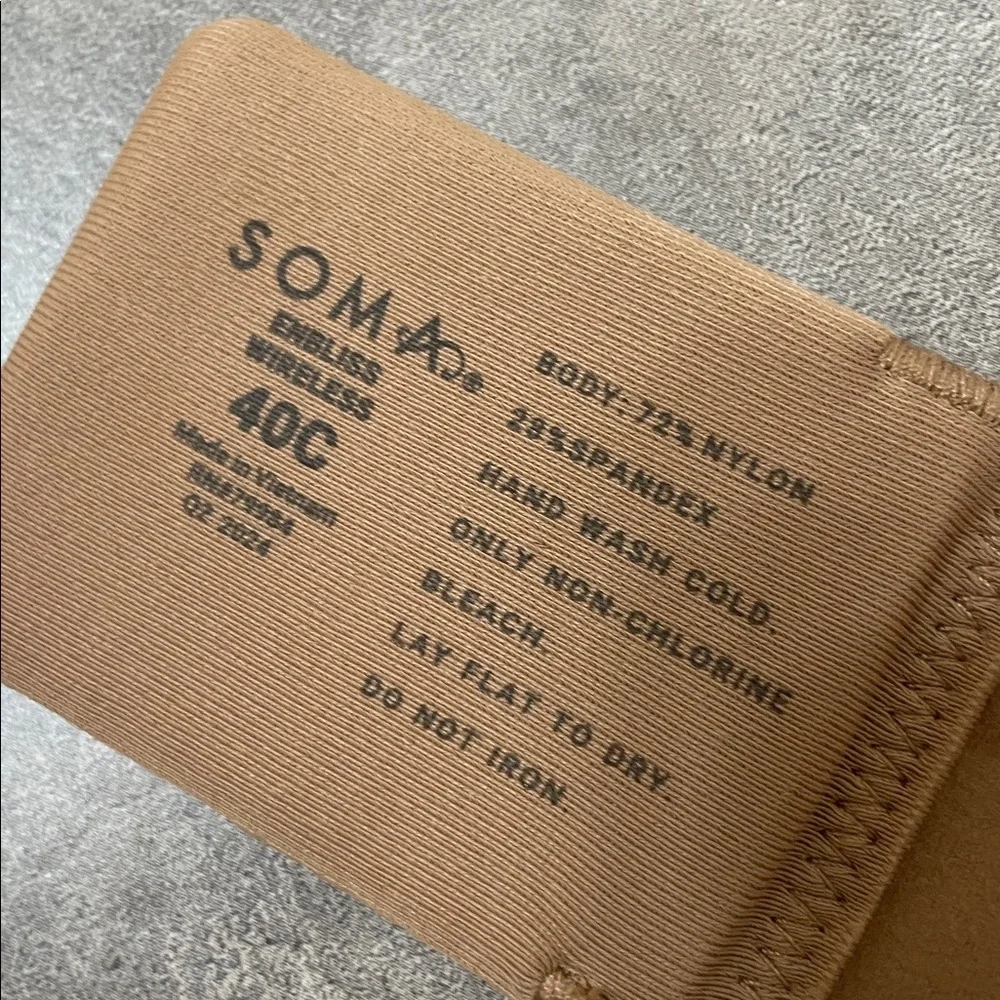 Soma‎ Embliss Wireless Bra size 40C